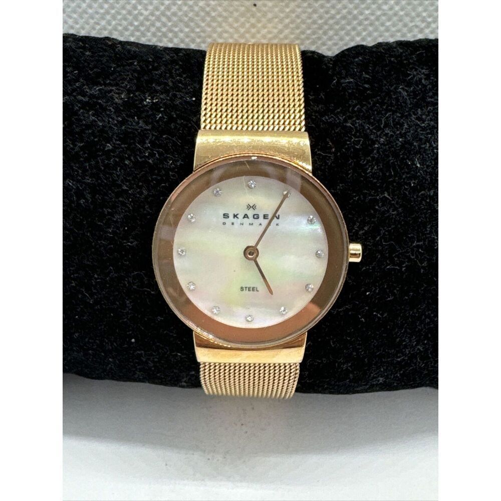 Skagen Freja 358SRRD Women Rose-Tone Steel Mesh Analog Dial Quartz Watch JNA880